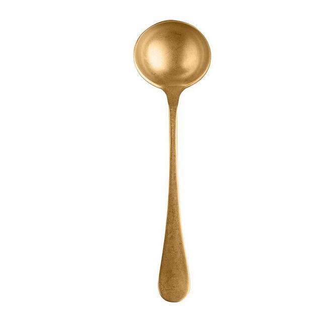 Vintage Italian Stainless Steel Ladle, Gold