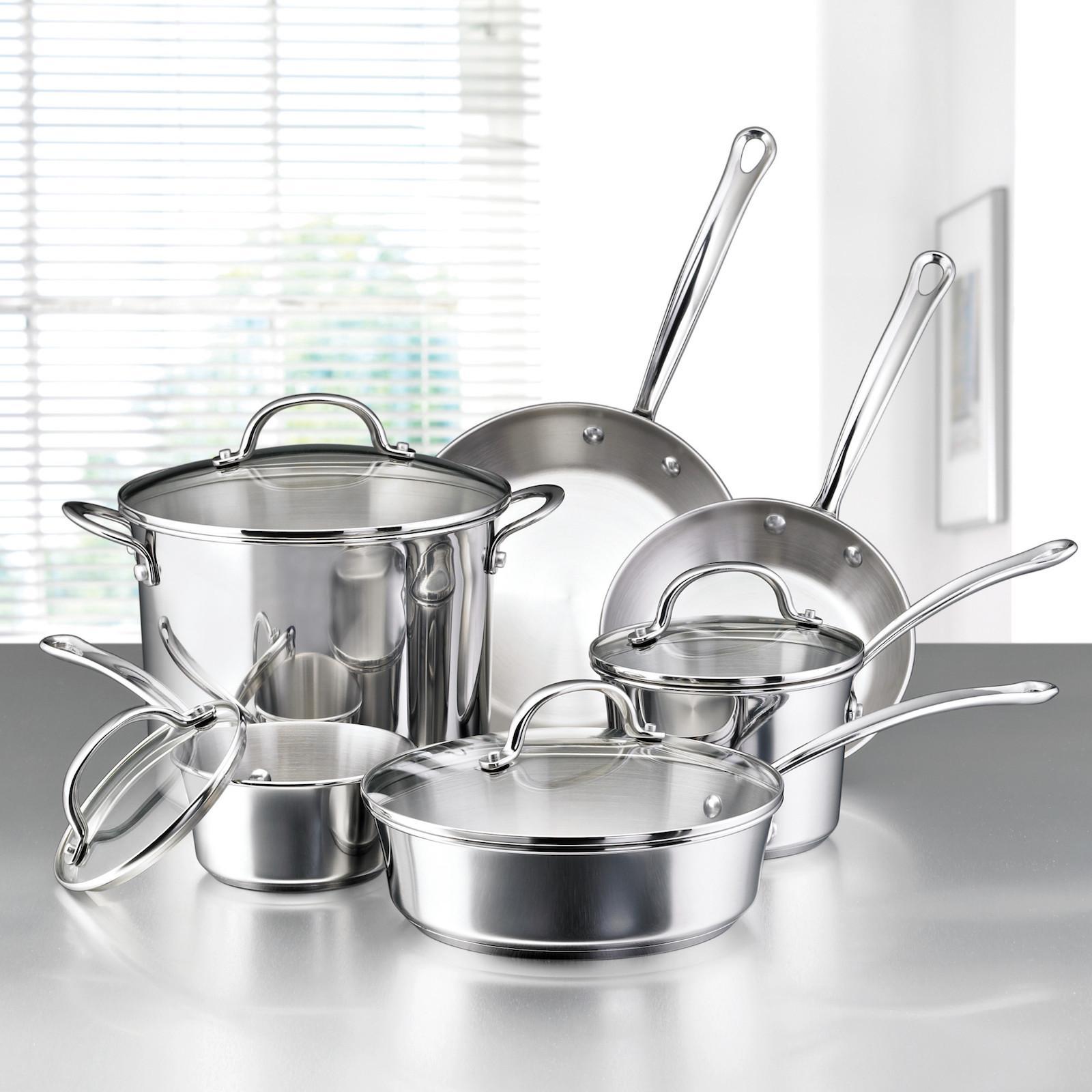 Farberware, Millennium Stainless Cookware Set, 10-Piece | Zola