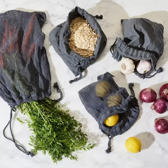 Five Two Organic Cotton Reusable Produce Bags (Set of 8)