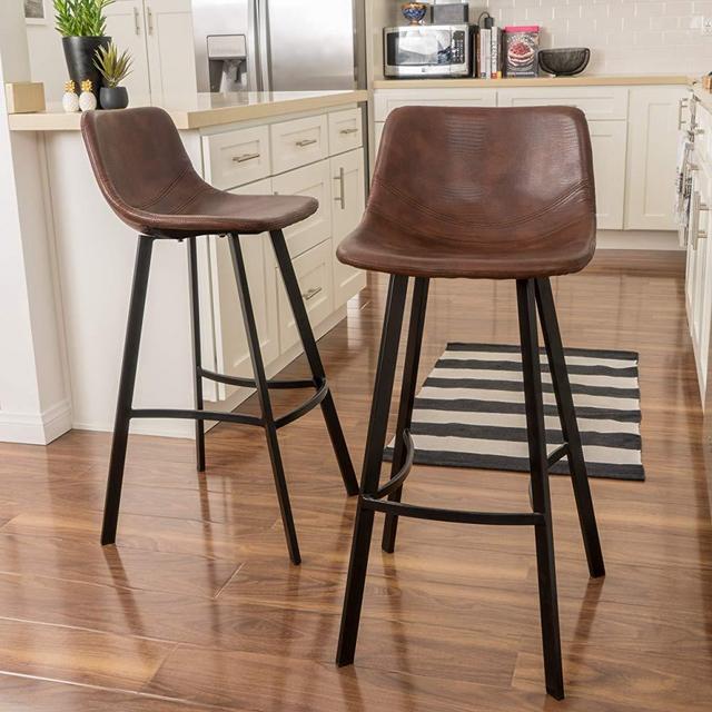 Christopher Knight Home Dax Snake Skin Brown Bar Stool (Set of 2)