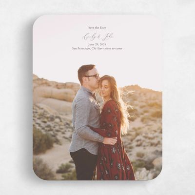Purple Rounded Wedding Save the Date - Beale Photo