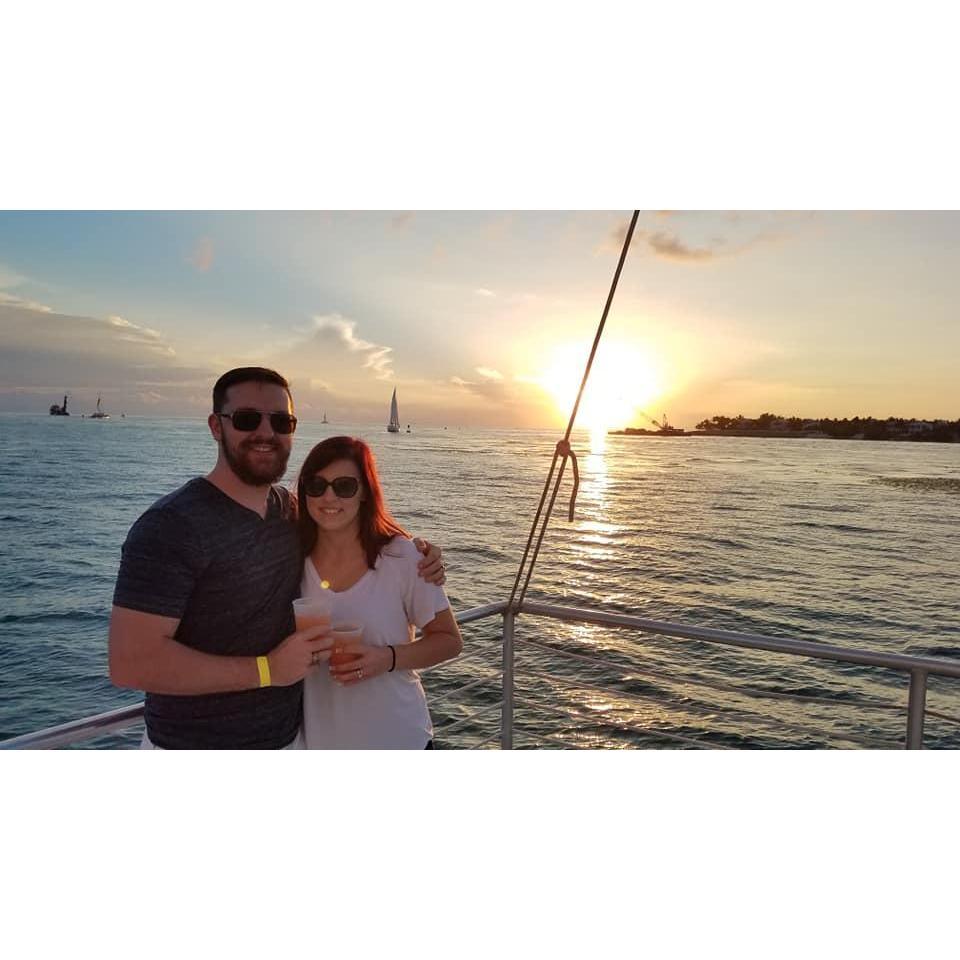 We took a sunset cruise in Key West! We've seen the sunset many times in Key West, but not like this!