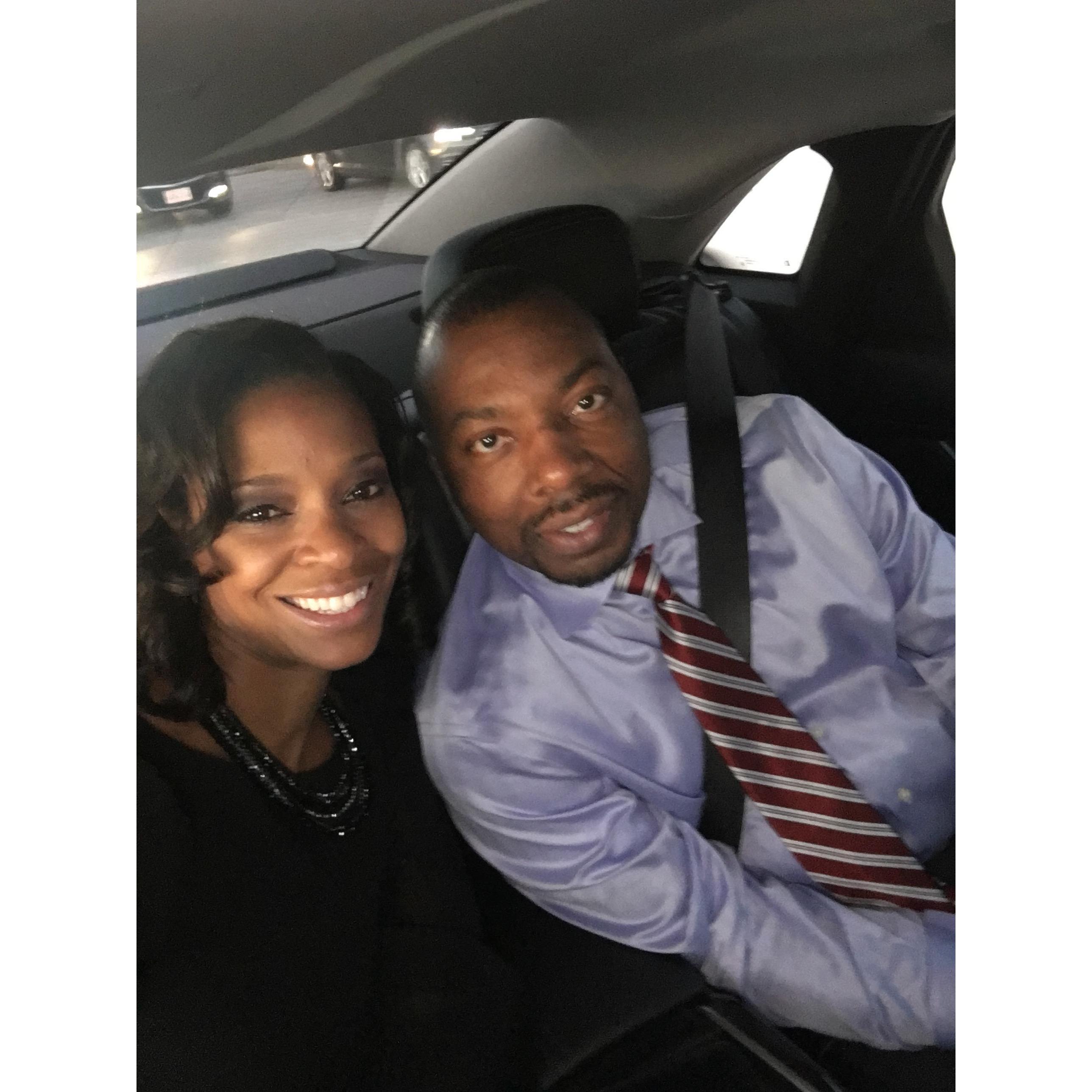 Headed home from a fundraiser in New York