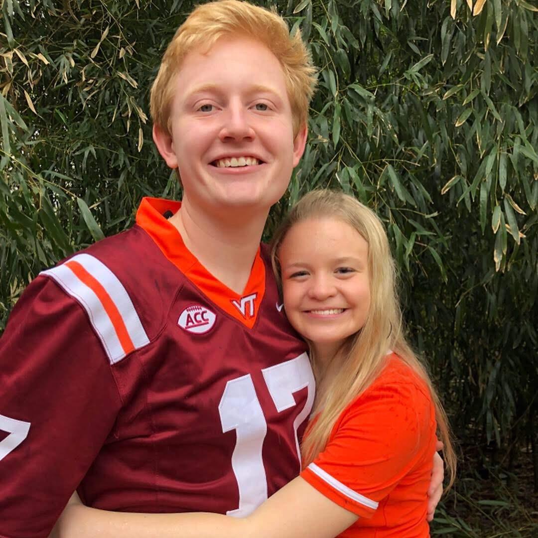 Chloe visiting Chase at Virginia Tech (April 2019)