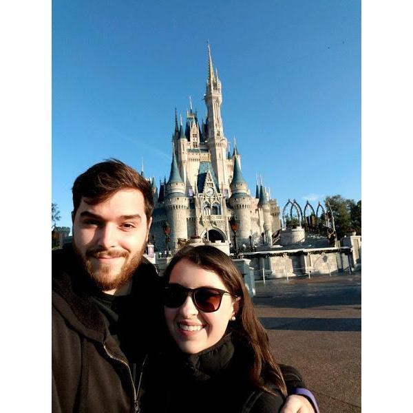 Disney World 2017 in front of Cinderella's Castle
