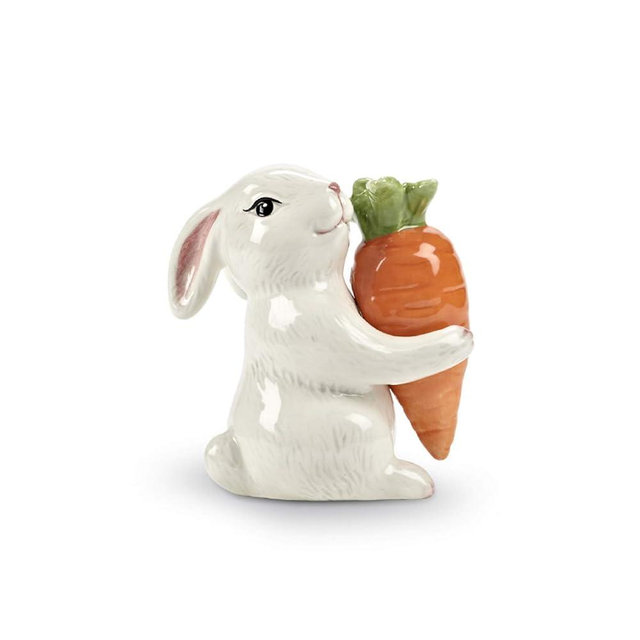 Abbott Collection Bunny and Carrot Salt and Pepper Shaker, 2 Piece Set (3.5" H)