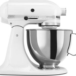 KitchenAid Artisan Series 5 Quart Tilt Head Stand Mixer with Pouring Shield KSM150PS, White