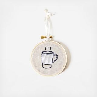 Farmhouse Embroidered Mug Hoop Ornament