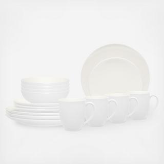 Colorwave Coupe 16-Piece Dinnerware Set, Service for 4