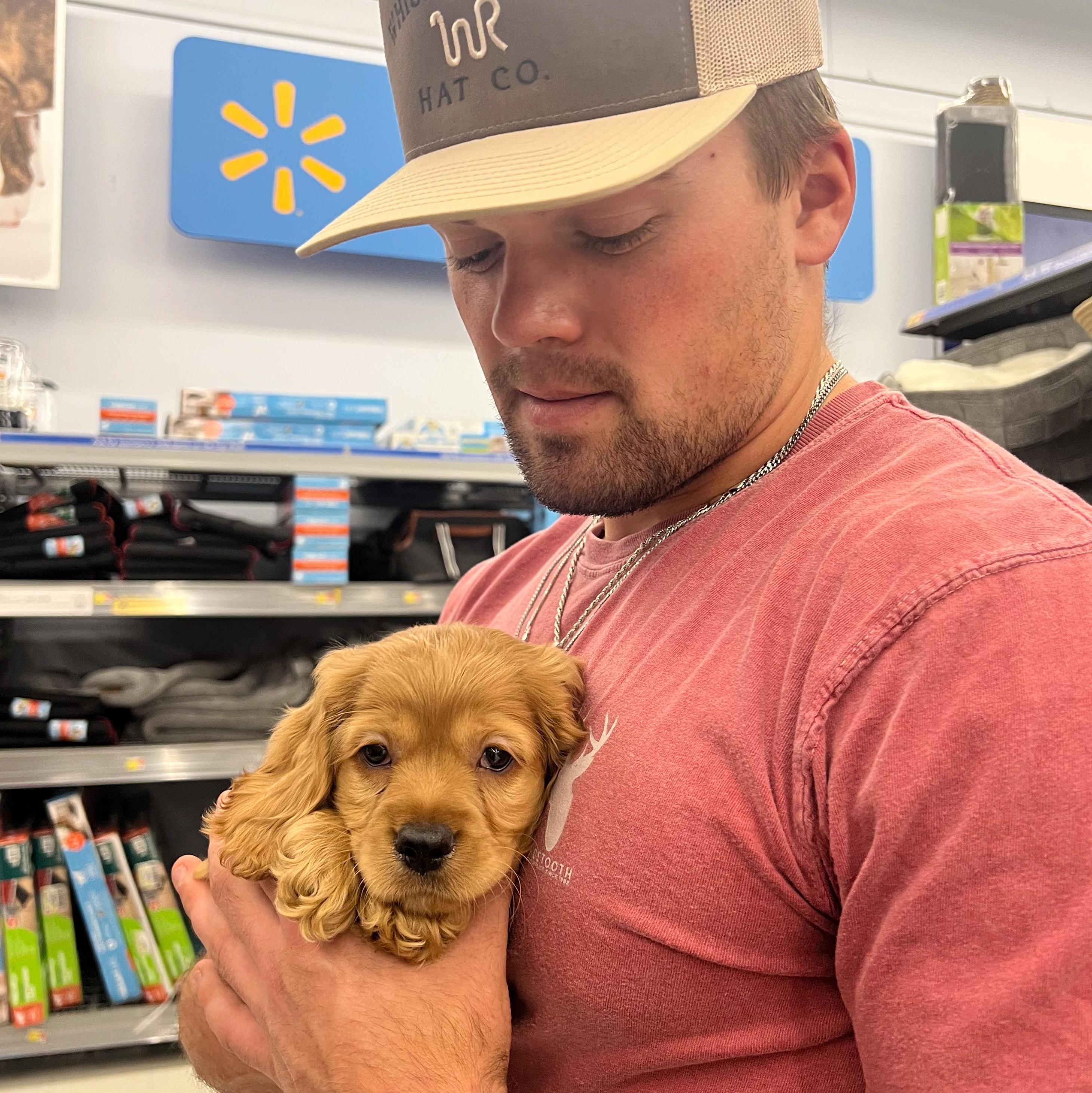 The day we brought Ranger home! Took him to Walmart to pick out his first toys!