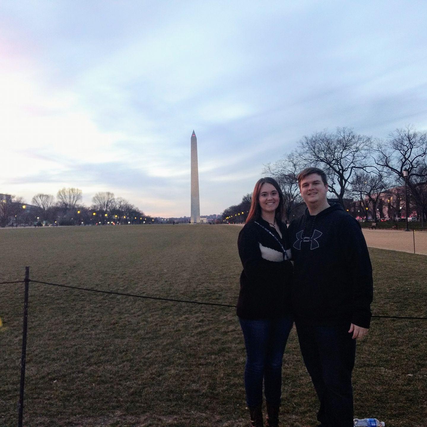 Visiting the sites in DC, John's hometown.