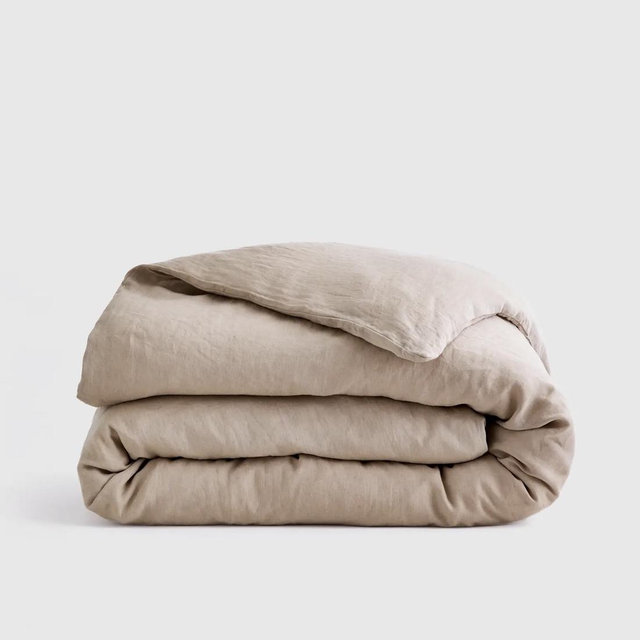 European Linen Duvet Cover- Toffee