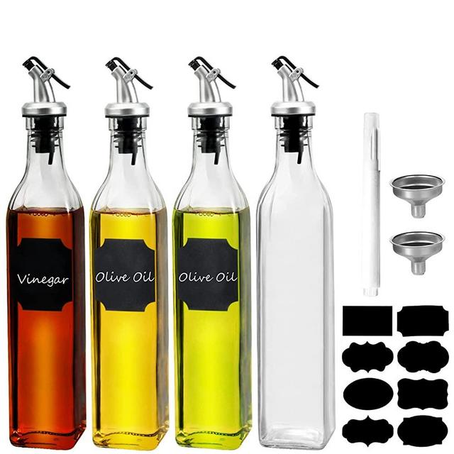 AVACRAFT Glass Olive Oil Dispenser Bottle with Pour Spouts, Measuremen