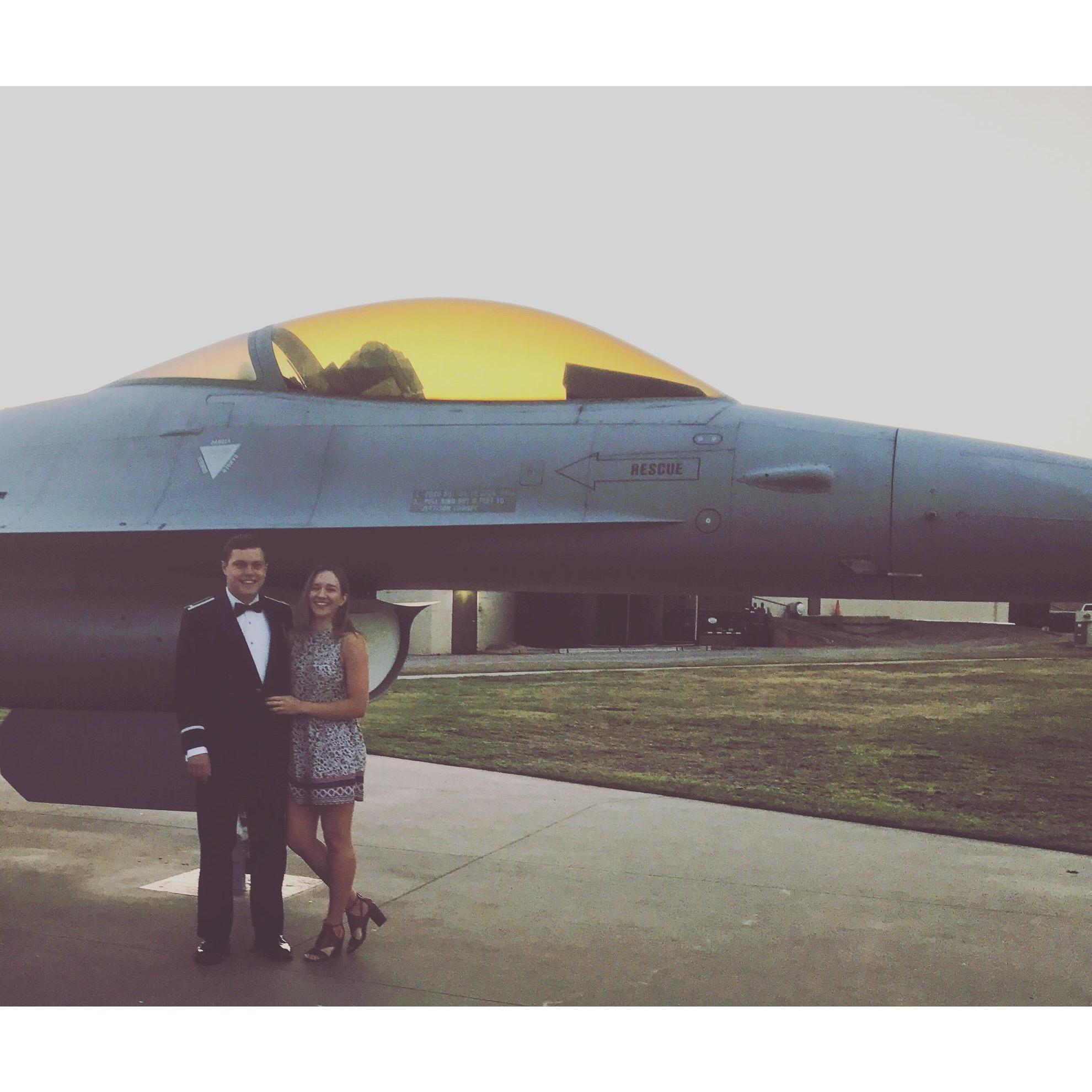 This is at James' "wing" ceremony - I'm actually cracking up because James' brother Luke was actually struggling to swat away a bug LOL