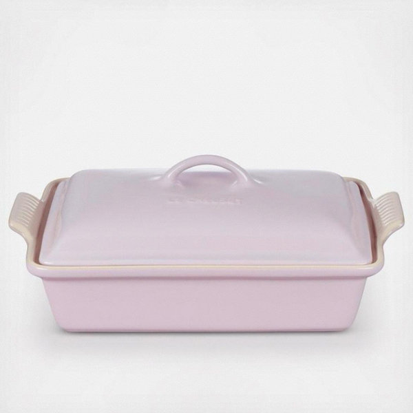 Le Creuset Stoneware Heritage Covered Rectangular Casserole, 4 qt. (12" x 9"), Shallot