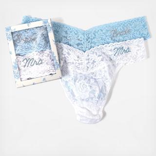 "Bride" & "Mrs" Original Rise Thong Set