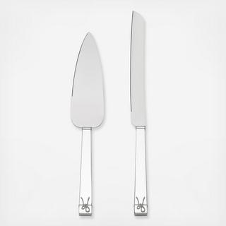 Love Knots Cake Knife & Server Set