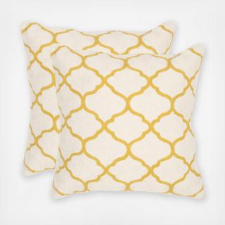 Ogee Square Throw Pillow, Set of 2