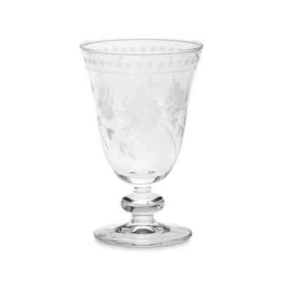 Vintage Etched Goblets - Set of 4 Blue