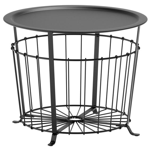 GUALÖV Storage table, black, 23 5/8 "