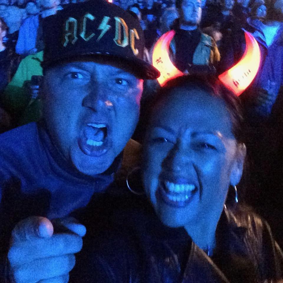 Rockin it out at a ACDC