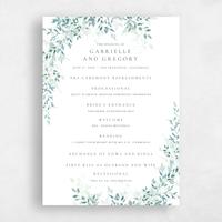 Blue Wedding Program - Farnham