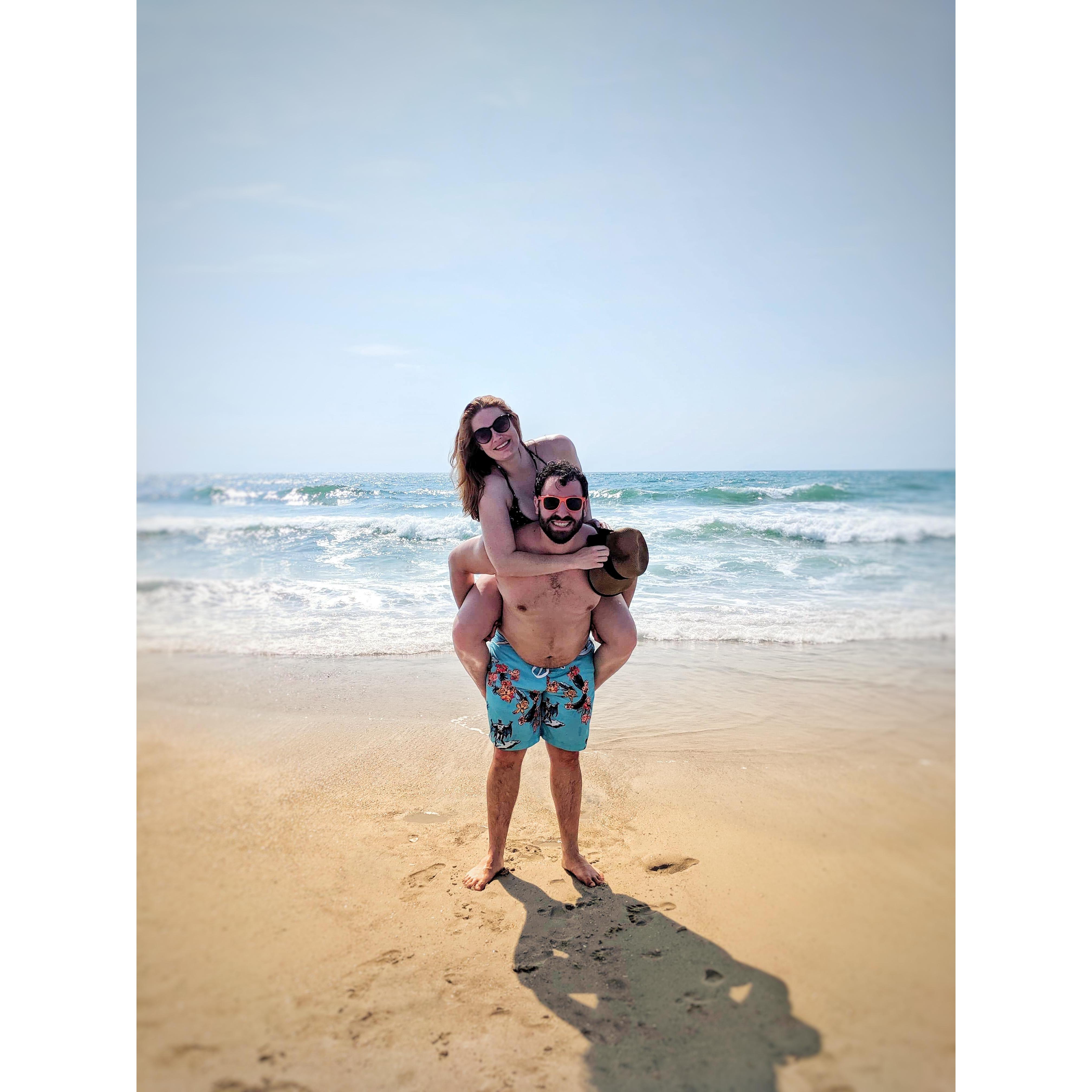 Photo credit to my future sister in law, Shannon, for snapping this cutie and me on our first Mitchell beach trip together!