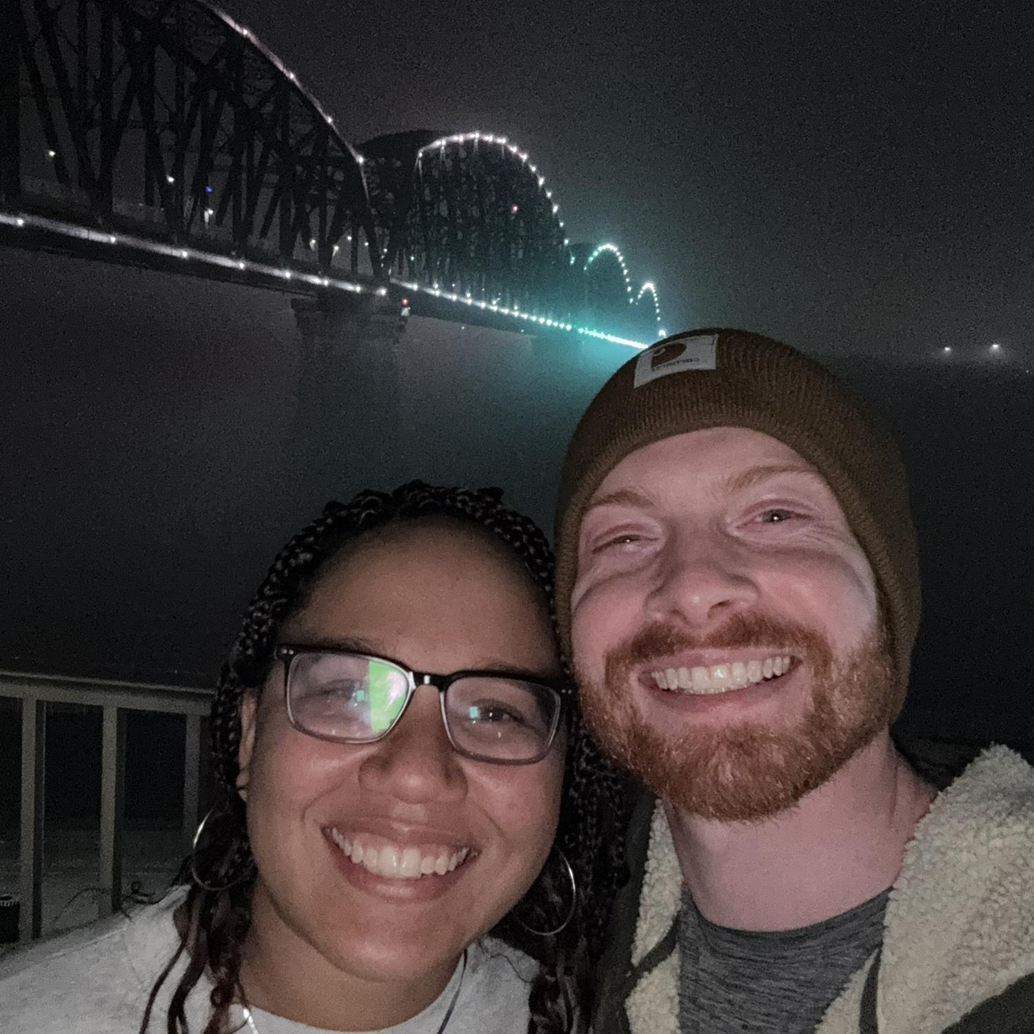 Ambar's first time at the Walking Bridge!