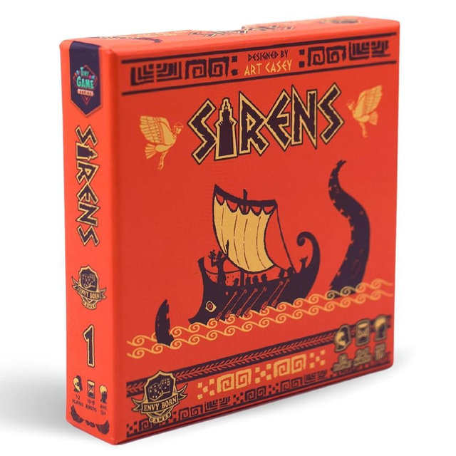 Envy Born Games Sirens | Greek Mythology Travel Board | Strategic Musical Card Drafting for 1–2 Players, Ages 12+ | Easy to Learn for Family Night | Tiny Series