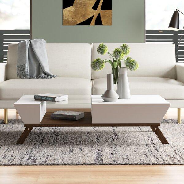 White Bentson Coffee Table with Storage