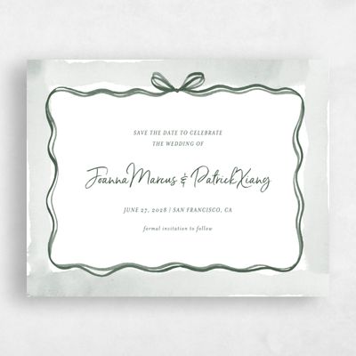Evergreen Wedding Save the Date - Darlington Landscape