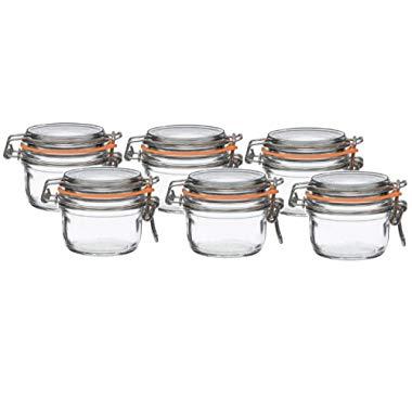 Le Parfait French Super Terrine Wide Mouth Jar - 125 Grams with 70 mm Gasket (Pack of 6)