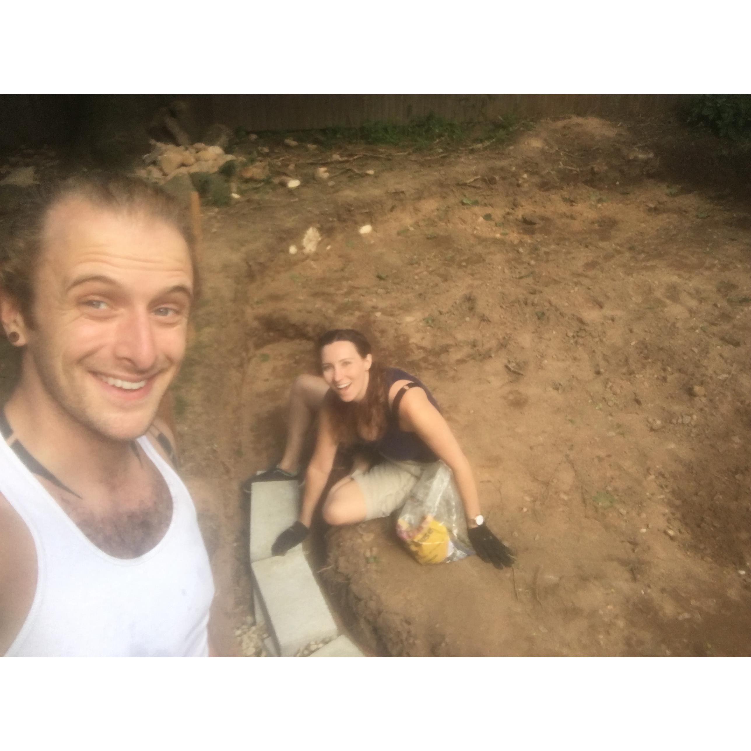 Making our patio!