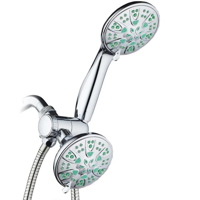 Antimicrobial 30-setting Shower Combo, Coral Green Jets