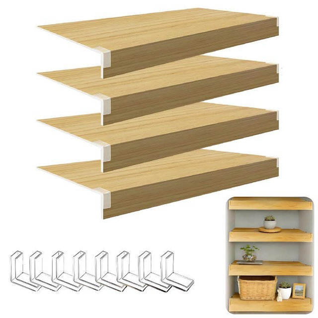 Bakufu 4-Pack Durable Wire Shelf Covers 27x16 - Foamed PVC Pantry Shelf Liners | Heavy-Duty for Closet & Store Shelving