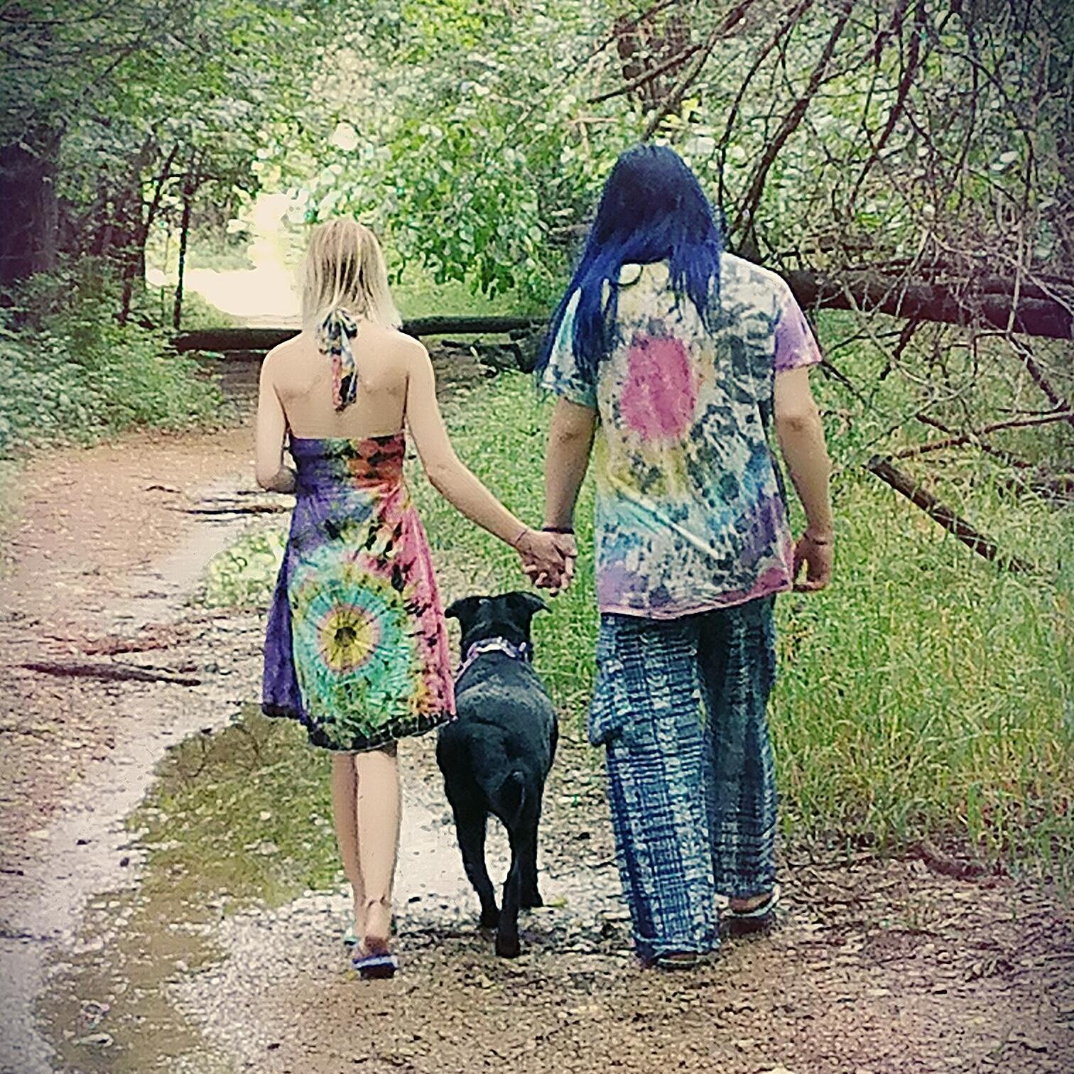 Walking our favorite dog in our favorite forest