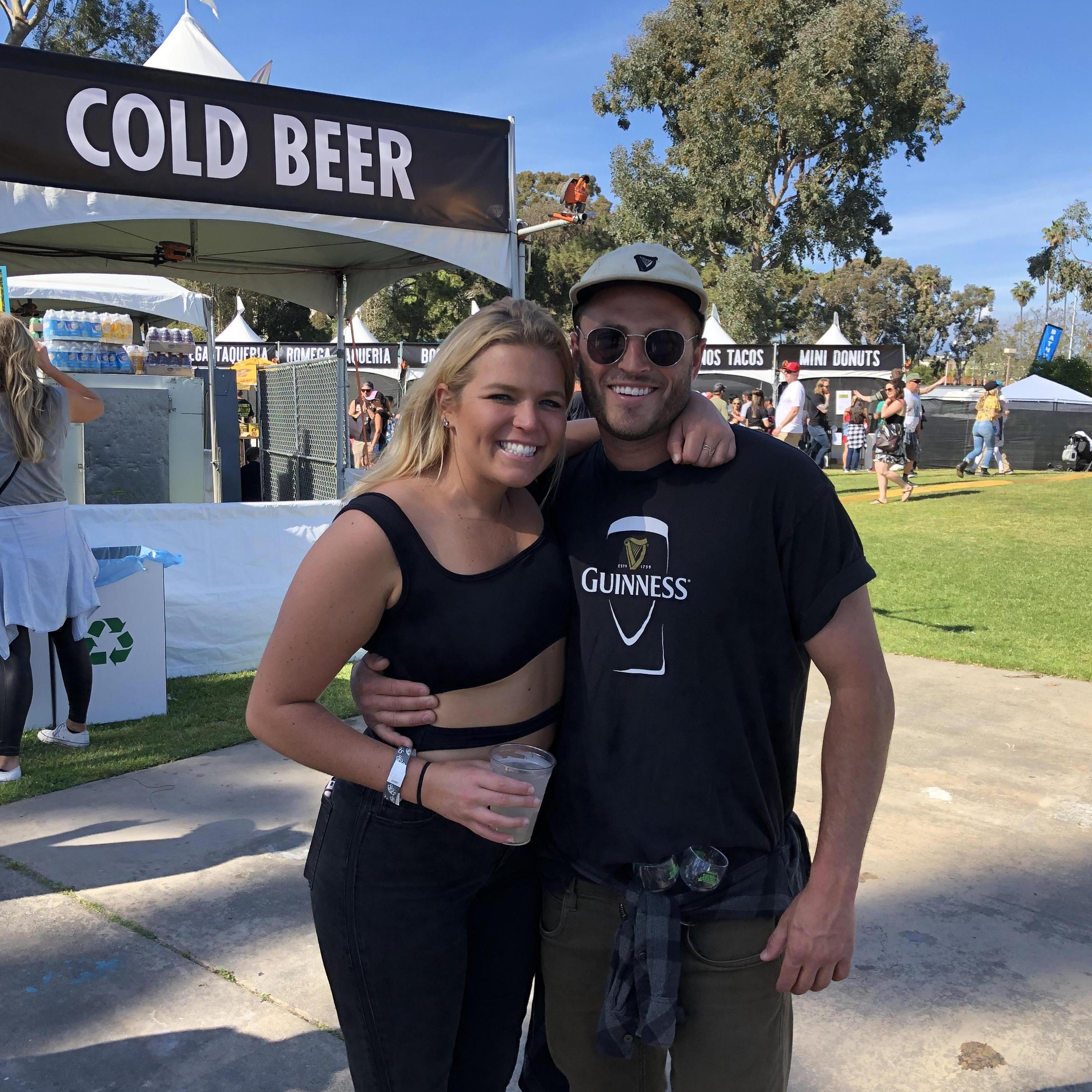 Buddy's birthday spent at a rock concert at Doheny Beach!