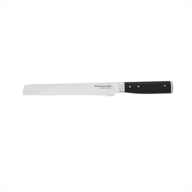 KitchenAid Gourmet Forged Triple Rivet Santoku Knife with Custom-Fit Blade Cover, 5-inch, Sharp Kitchen Knife, High-Carbon Japanese Stainless Steel Blade, Black