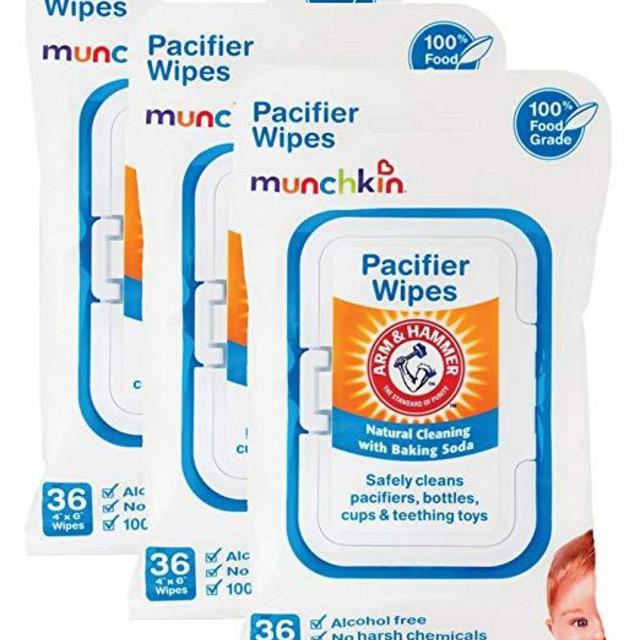 Munchkin Arm and Hammer Pacifier Wipes, White, 108 Count