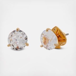 Brilliant Statements Gold Trio Prong Studs