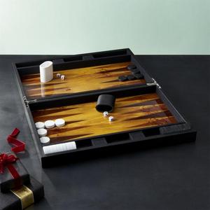 Burl Wood Backgammon Set