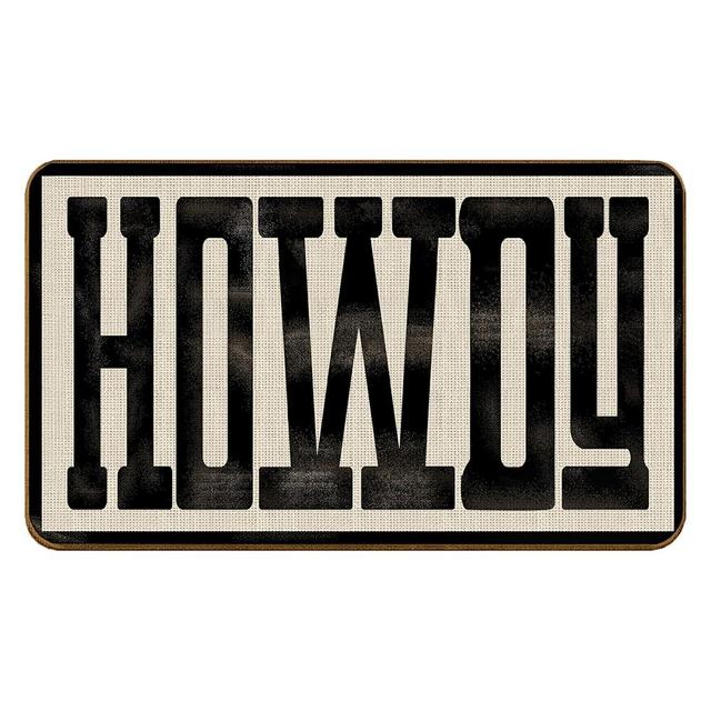 Qvapt Western Farmhouse Howdy Doormat Doormats Indoor Outdoor for Farmhouse Decor Entrance Home,Modern Western Howdy Non-Slip Door Mat Mats Indoor Outdoor Entrance (17x30inch)