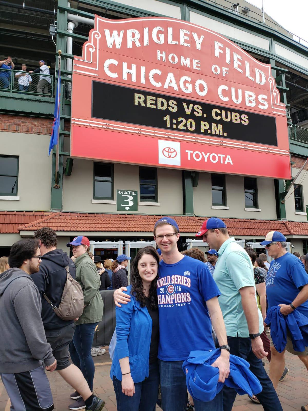 Maya's first Cubs game (they lost)