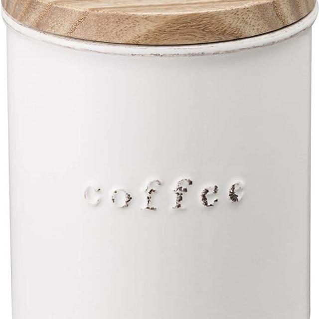 Yamazaki Home Tosca Ceramic Canister – Dry Food Kitchen Storage Container Organizer