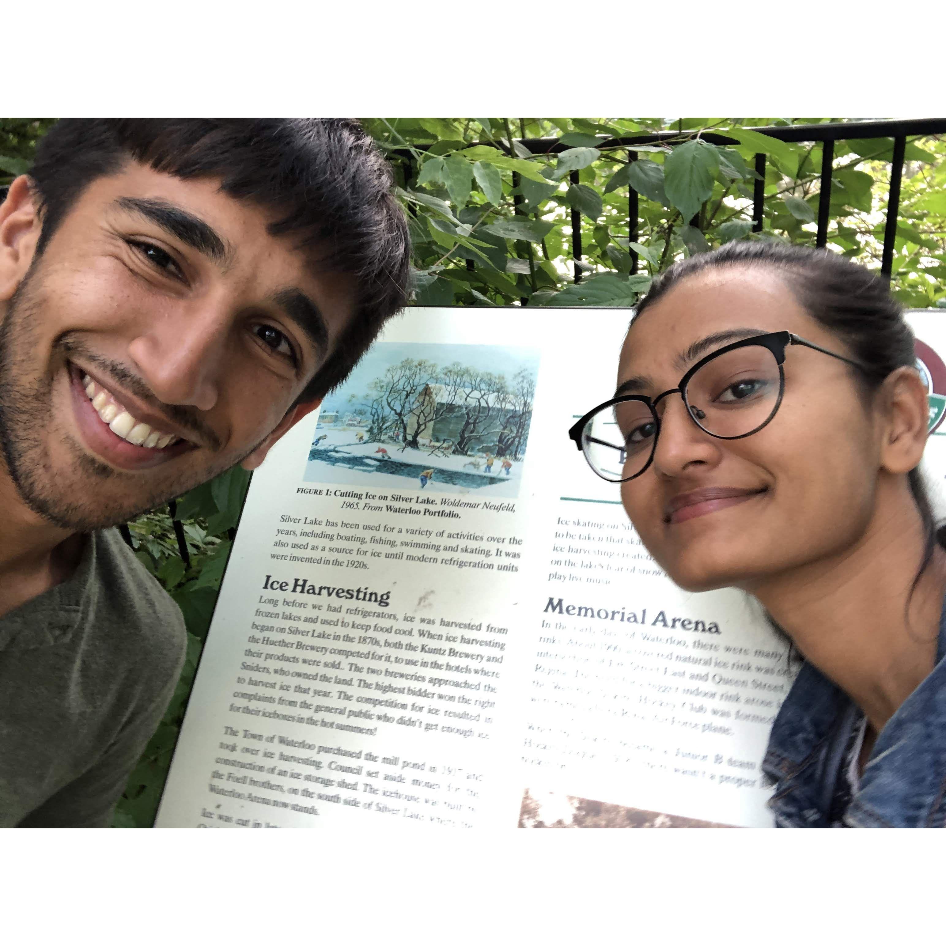 A cute walk the first time Ritu visited Jeet in Waterloo