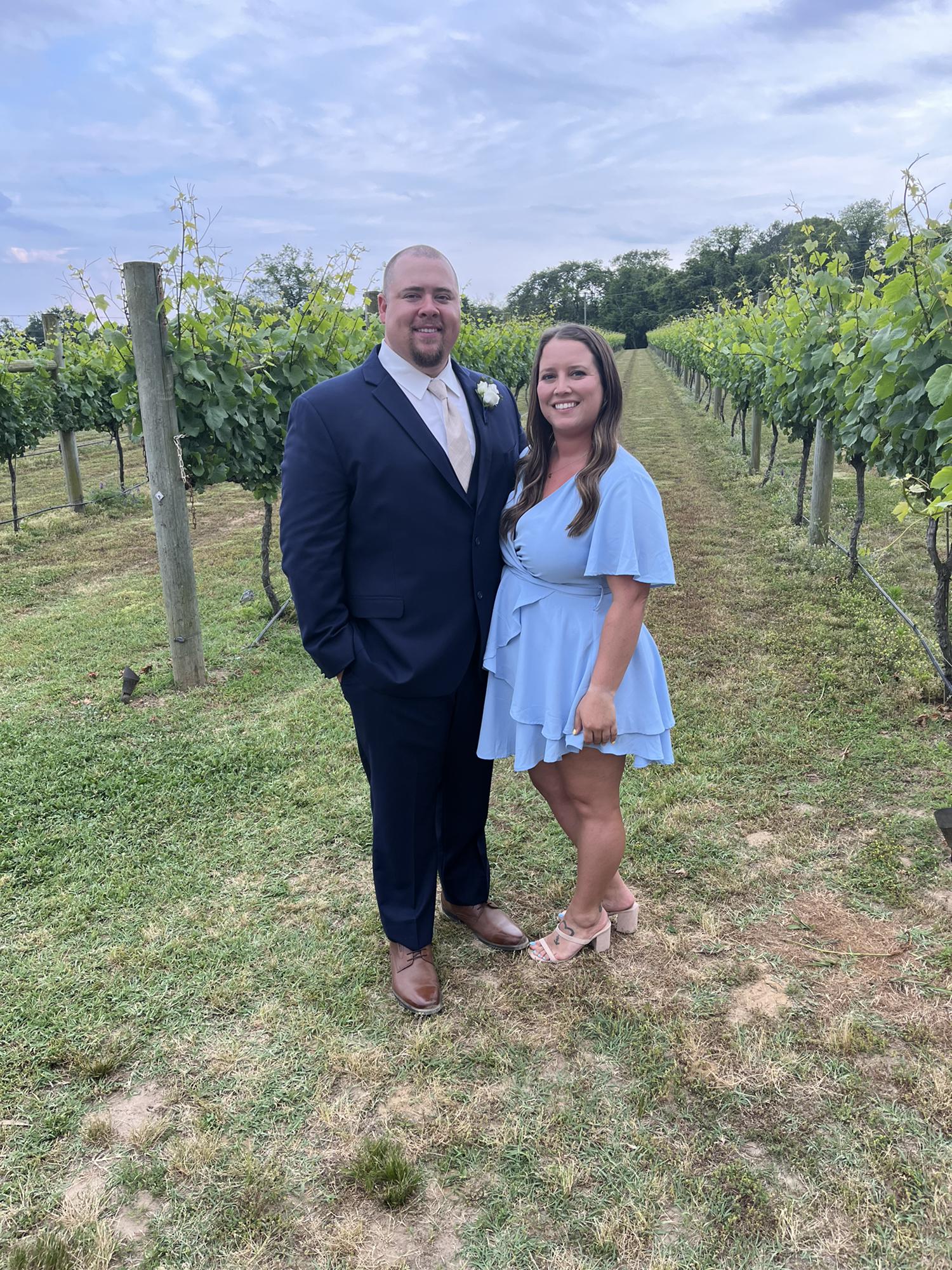 At a friend's wedding - who knew we'd be next!!!