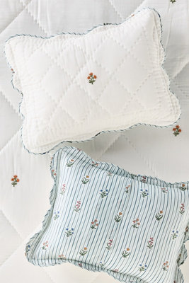 Parker Cotton Floral Icon Embroidered Shams, Set of 2