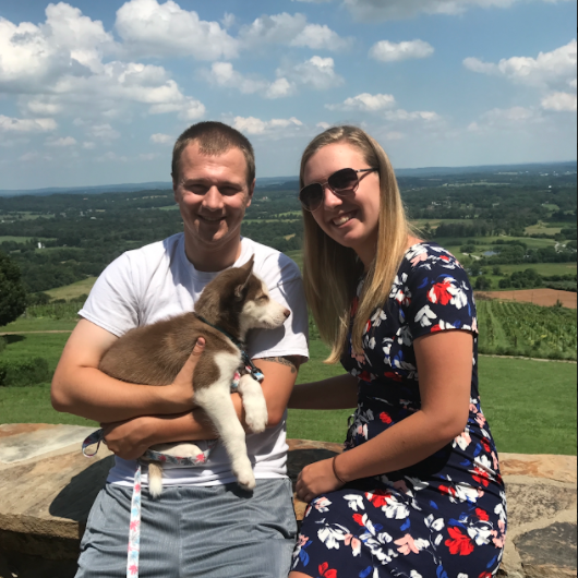 Brendan and Miranda adopted their second dog, Neeko, in the summer of 2017.