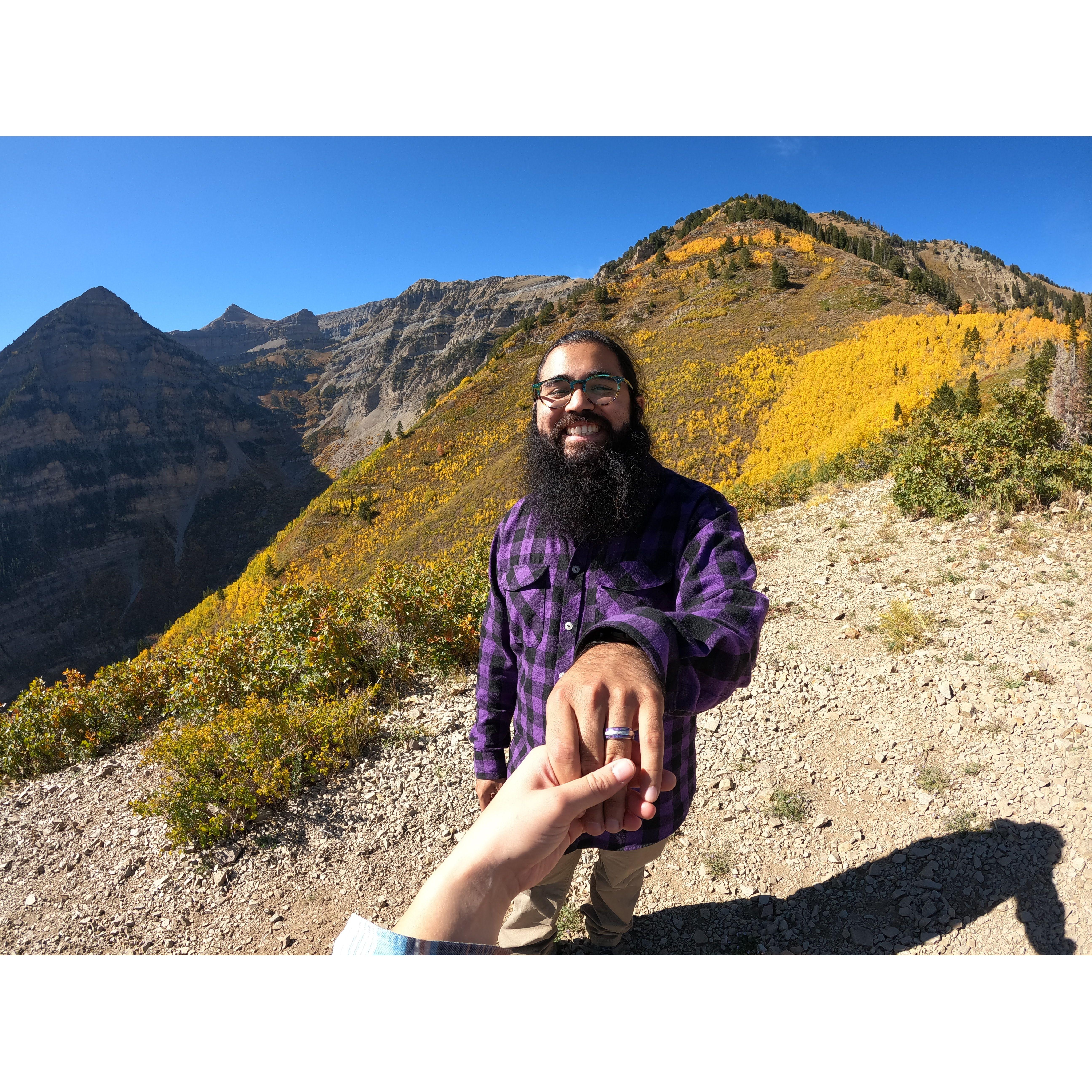 Proposal at Primrose Overlook, American Fork canyon