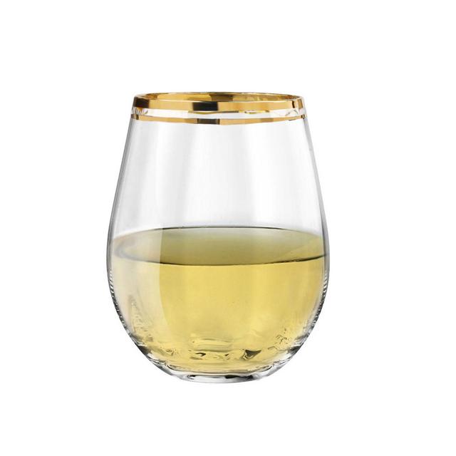 Qualia Tivoli Gold Stemless Wine Glasses (Set of 4)